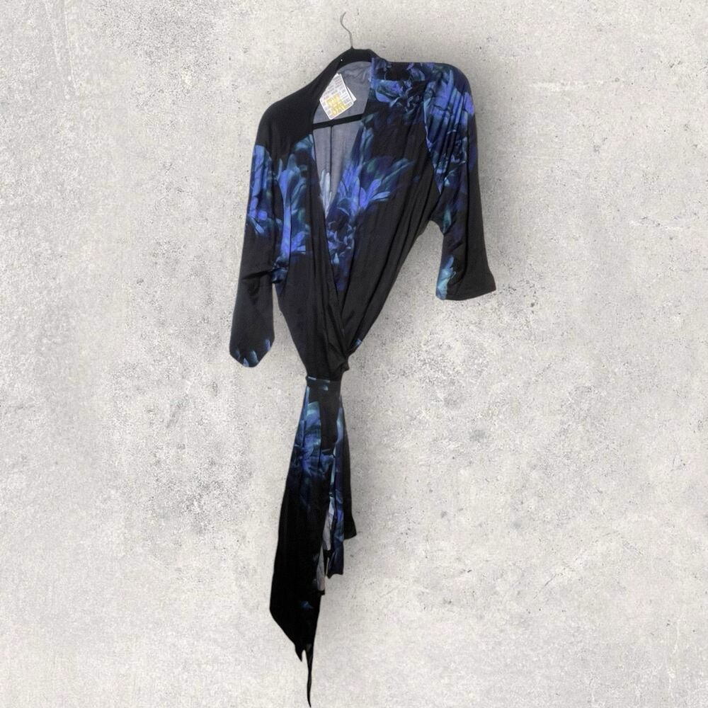 Lularoe Michelle 3XL NWT Blue And Black Floral Print